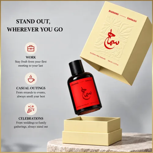 Vista 5 de Dukhni Samaah - Colonia de perfume de larga duración de 3.4 fl oz
