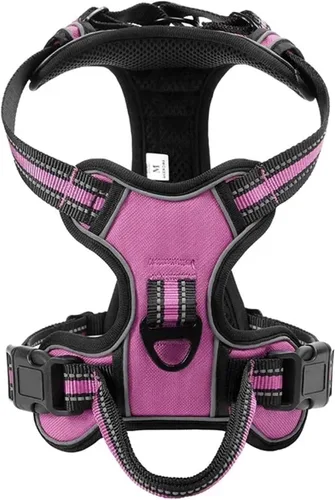 Vista 12 de Adjustable Reflective Dog Harness Vest - No Pull, Soft & Breathable for Small, Medium & Large Dogs(Black,Small)