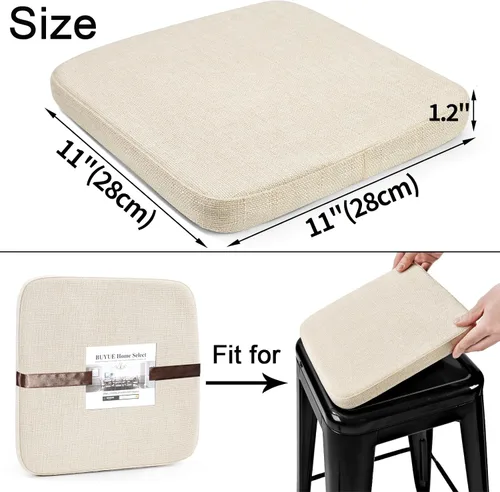 Vista 4 de BUYUE Almohada de Tejido Amistosa con Imán para Taburete de Bar 1 Pieza, Cojín Mejorado Antideslizante y Transpirable para Silla Pequeña de Café