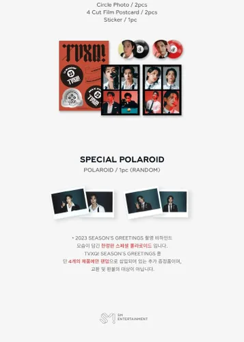 Vista 7 de SM Ent 2023 Season's Greetings Package+Calendario de escritorio+diario de tapa dura+Sobre+Postal+Póster plegable en paquete+Pegatina+Mini