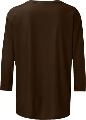 Vista 5 de SMIDOW Camisetas básicas de manga 34 para mujer, estilo casual, para verano, cuello redondo, básicas, holgadas