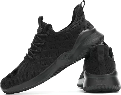 Vista 3 de Mevlzz Zapatos deportivos para correr para hombre, sin cordones, informales, de malla, transpirables, ligeros, para el trabajo
