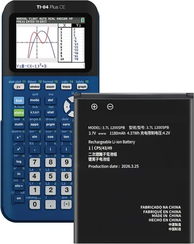 Vista 8 de Kit de batería y carga TI-84 Plus CE compatible con Texas Instruments