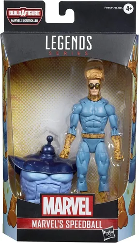 Vista 2 de Hasbro Marvel Legends Series Speedball Classic Comics Figura de acción de 6 pulgadas, juguete coleccionable, 1 pieza Build-A-Figure