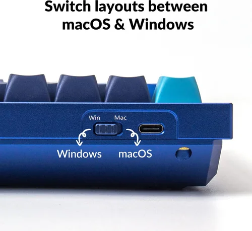 Vista 4 de Keychron Q7 - Teclado mecánico personalizado con cable RGB intercambiable en caliente compatible con Mac Windows Linux, QMKVIA Macro programable