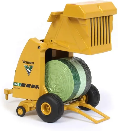 Vista 5 de Vermeer Model 604R - Bailer redondo para heno con bala de heno a escala 1:64, modelo fundido a troquel - Speccast - Cust1639