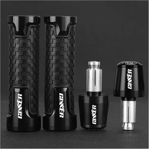 Vista 4 de Motocicleta para Suzuki GIXXER 150 250 155 Sf Gixxer 250F 2020 2021 2022 2023 2024 Agarres de mano para manillar de motocicleta, tapones para 11
