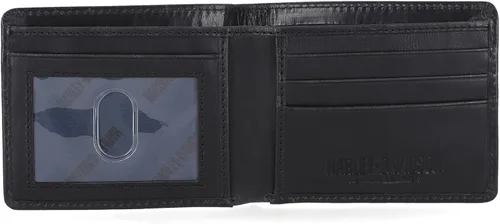 Vista 3 de Harley-Davidson Cartera de cuero genuino con bloqueo RFID para hombre Negro (Indo Billfold)