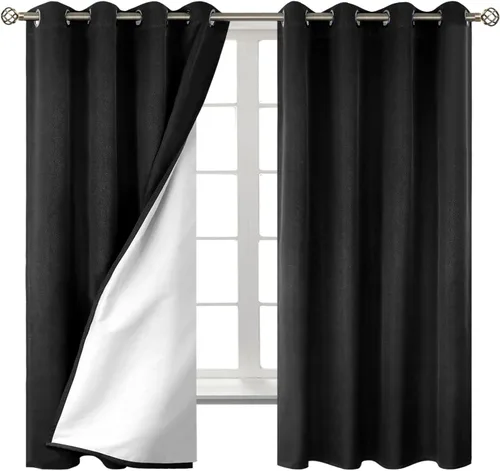 Vista 22 de BGment - Cortinas blackout blancas para dormitorio de 84 pulgadas de largo, juego de 2 paneles, cortinas para dormitorio con aislamiento térmico