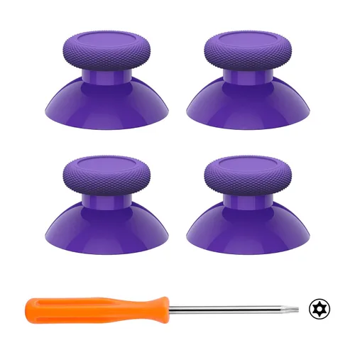 Vista 8 de eXtremeRate Replacement Controller Joystick for Xbox One - 4 PCS Purple Thumbsticks Analog Thumb Sticks Parts for Xbox Series XS, Xbox One SX, Elite