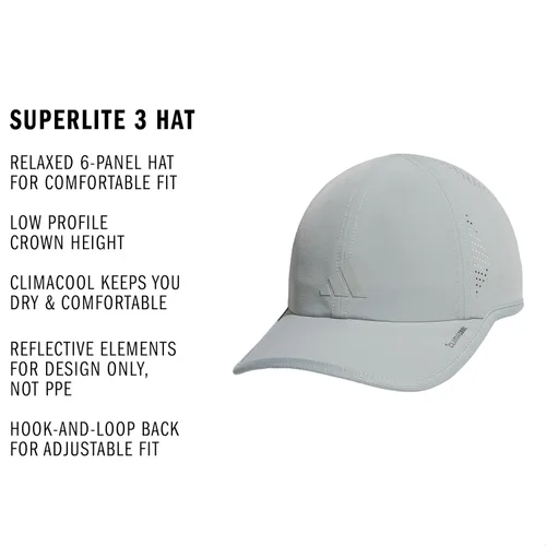 Vista 24 de Adidas Superlite - Gorra deportiva ajustable de ajuste relajado para entrenamiento
