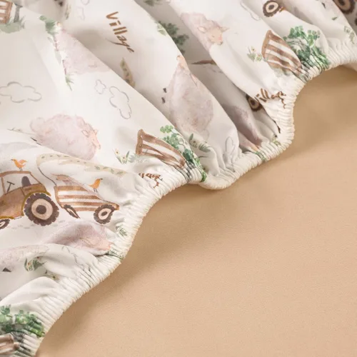 Vista 4 de Gllquen Baby Juego de 2 sábanas de moisés, suaves e hipoalergénicas para niños y niñas, ajuste universal para colchón estándar de 32 x 16 pulgadas