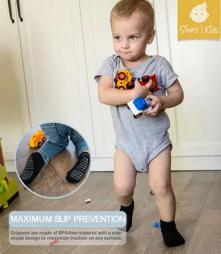 Vista 2 de Simply Kids Calcetines para bebé con puños (9 pares) para niños de 6 meses a 7 años