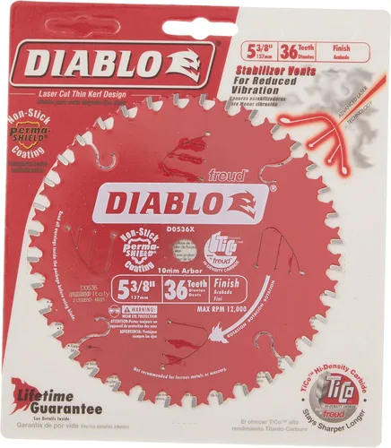 Vista 5 de Freud D0536X Diablo - Hoja de sierra inalámbrica con acabado ATB de 5-38 pulgadas y 36 dientes