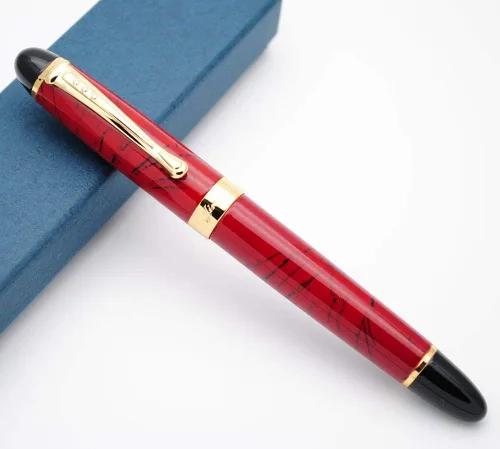 Vista 11 de JINHAO X450 - Pluma estilográfica con punta M (negro brillante)
