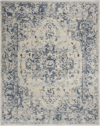 Vista 30 de SAFAVIEH - Alfombra decorativa de la colección Charleston, 2 pies x 4 pies, marfil y azul marino, diseño tradicional, ideal para áreas de alto