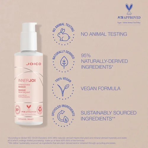 Vista 5 de Joico InnerJoi Strengthen Oil Cream Masque For Damaged, Color-Treated Hair Sulfate & Paraben Free Naturally-Derived Vegan Formula