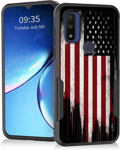 Vista 12 de Para Moto G Power 2022 – Funda protectora resistente de doble capa de policarbonato duro híbrido de goma suave a prueba de golpes – Ciervo