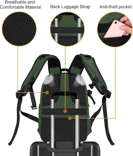 Vista 4 de MOSISO Mochila para cámaras réflex digital de un solo objetivo, réflex de un solo objetivo o sin espejo, funda rígida impermeable de apertura