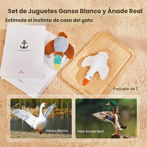Vista 6 de Potaroma Juguetes para gatos de pájaros, paquete de 2 juguetes suaves