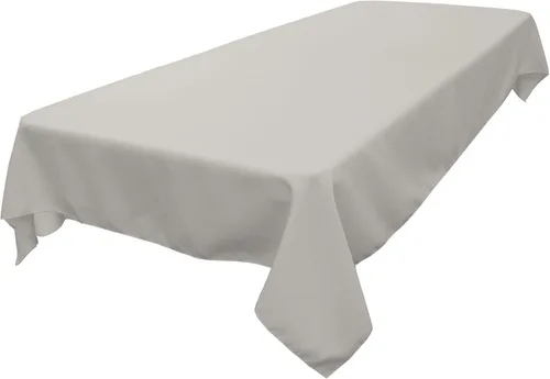 Vista 164 de LA Linen Mantel rectangular lavable de popelín de poliéster, resistente a las manchas y a las arrugas, cubierta de mesa 60x84, mantel de tela