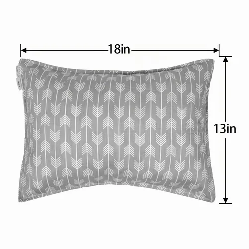 Vista 4 de ALVA BABY - Fundas de almohada de algodón para niños pequeños de 13 x 18 pulgadas o 12 x 16 pulgadas Algodón-dinosaurio+flechas