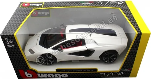 Vista 5 de Bburago B18-21102 Countach LPI 800-4-1:24 Escala increíblemente detallada Super Lamborghini Coche de fundición a presión, color blanco
