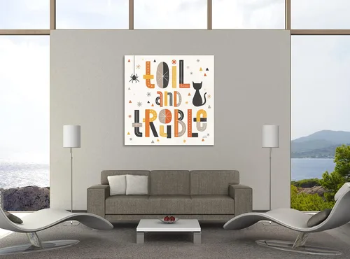 Vista 4 de Jaxson Rea "Retro Halloween V Gallery Wrapped Canvas by Laura Marshall, 12" x 12