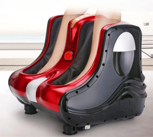 Vista 3 de TOEWOE Máquina masajeadora de pies con calor, masajeador de piernas, máquina masajeadora eléctrica Shiatsu, terapia de amasamiento profundo, mejora