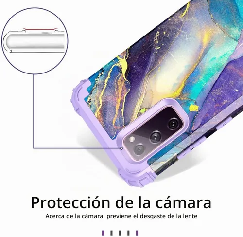 Vista 8 de Rancase Funda para Galaxy S20 FE 5G, Tres Capas de Protección Resistente a Golpes de Servicio Pesado Parachoques de Plástico Duro + Funda Protectora