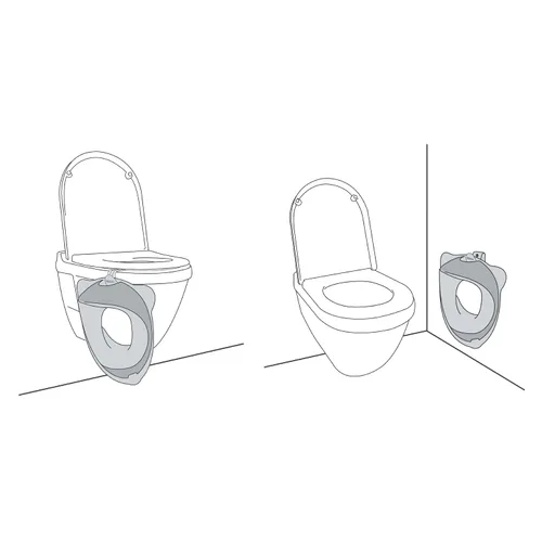 Vista 4 de BEABA - Asiento de entrenamiento para ir al baño, fácil de colocar y antideslizante, diseño higiénico con protector contra salpicaduras, asiento
