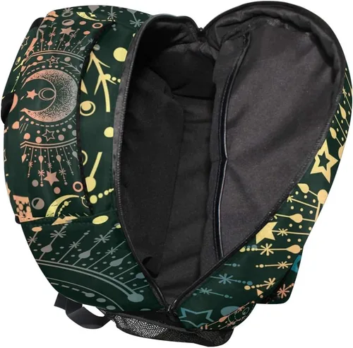 Vista 4 de ALAZA Moon & Star Alchemy Magical - Mochila grande personalizada para laptop, iPad, tableta, mochila escolar de viaje con múltiples bolsillos
