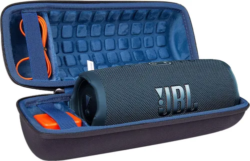 Vista 14 de co2CREA Funda de viaje rígida de repuesto para altavoz Bluetooth impermeable JBL Charge 4 / Charge 5 (funda negra)