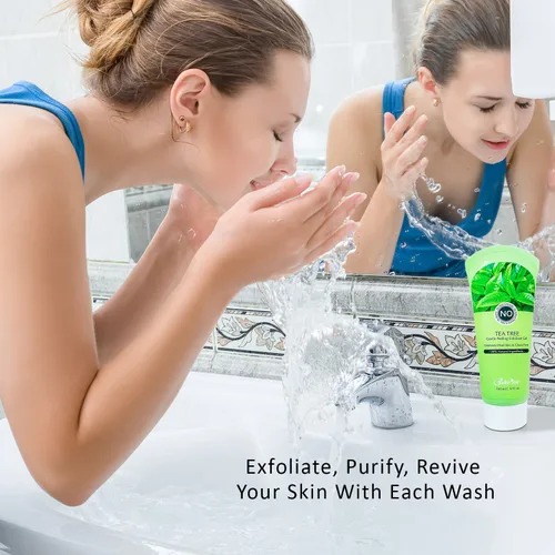 Vista 3 de Gel exfoliante facial, exfoliante suave no exfoliante para cara y cuerpo, exfolia, pela y elimina las células muertas de la piel, revela una piel