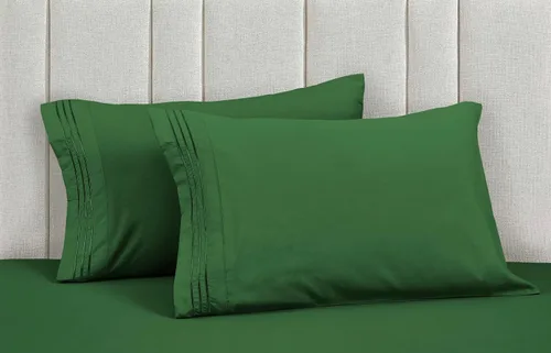 Vista 57 de Mocassi Juego de sábanas de lujo de 4 piezas, calidad prémium de hotel de 1800 hilos, ajuste fácil, sábanas y fundas de almohada resistentes a