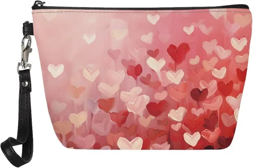 Vista 15 de Howilath Novedad Impreso Elegante Bolso Cosmético De Las Mujeres, Perros Animales Perezoso Diseño Floral Niña Trapezoide Cosméticos Bolsa De