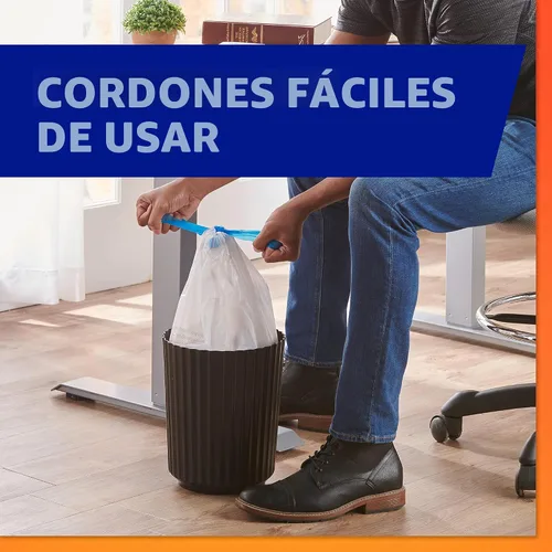 Vista 4 de Hefty - Bolsas pequeñas de basura, aroma Fabuloso, 4 galones, 34