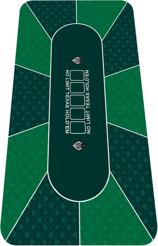 Vista 9 de nuveti Mesa de póquer de 47 x 24 pulgadas, cubierta de mesa de póquer portátil Texas Hold'em, mesa de póquer plegable, parte inferior de goma