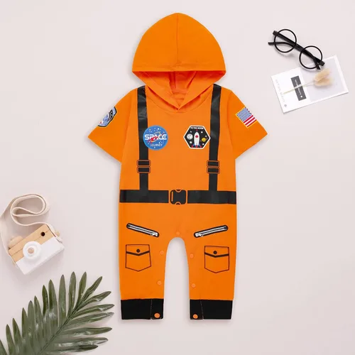 Vista 4 de Daddy's New Fishing Buddy Newborn Baby Boys Girls Halloween Hoodie Bodysuits Infant Astronaut Costume Cosplay Jumpsuit Outfit