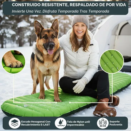 Vista 5 de Gear Doctors ApolloAir 5.2 R-Value [683g] Colchoneta inflable ultraligera aislada para acampar — Colchoneta para mochilero — Colchón de aire