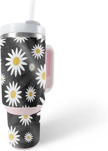 Vista 27 de MightySkins - Vaso con purpurina brillante compatible con Stanley The Quencher H2.0 FlowState de 40 onzas, Crazy Tikis, acabado protector y duradero