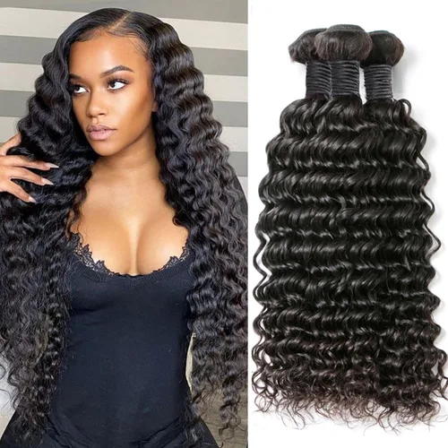 Vista 11 de Cabello humano rizado con cierre de encaje de 4 x 4, cabello humano prearrancado Jerry rizado ondulado 12A sin procesar brasileño virgen cierre