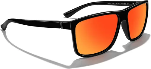 Vista 5 de MERRY'S - Gafas de sol deportivas rectangulares, lentes polarizados con protección UV400, para hombres y mujeres, gafas para ciclismo, conducción