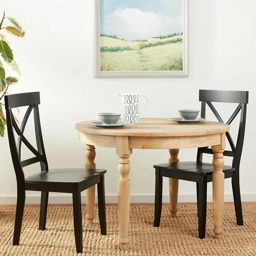 Vista 6 de Homestyles Blair - Sillas de comedor negras, juego de 2