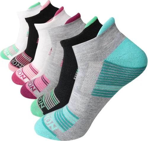 Vista 14 de Compression Ankle Socks for Men & Women – Stretch Fit, Cushioned Support & Breathable Comfort, Size 7-10 Negro (surtido) - Paquete de 6