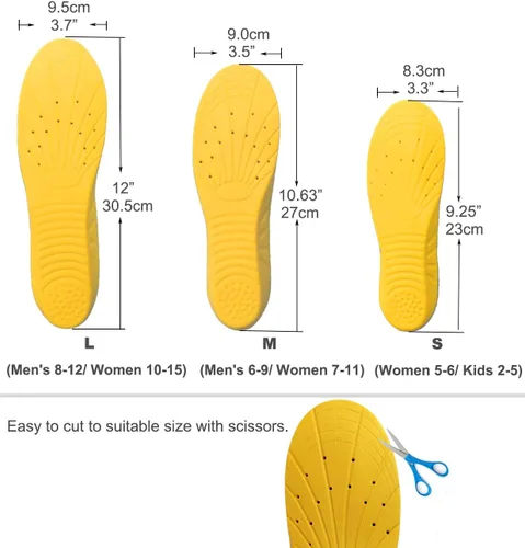 Vista 6 de Plantillas para zapatos, plantillas ortopédicas, plantillas de espuma viscoelástica que proporcionan una gran absorción de golpes y amortiguación