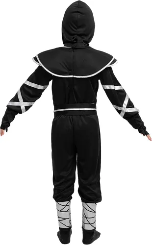 Vista 6 de Disfraz de ninja plateado con accesorios de espuma para Halloween y niños