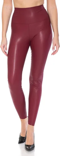 Vista 3 de Leggings Depot - Leggings de piel sintética para mujer, cómodos, de cintura alta, elásticos