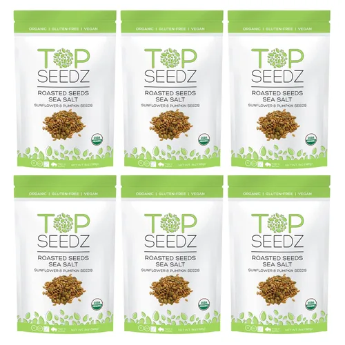 Vista 11 de Top Seedz Semillas tostadas mágicas de arce vegano sin gluten certificadas orgánicas, paquete de 2, 6 onzas, hechas de semillas de girasol