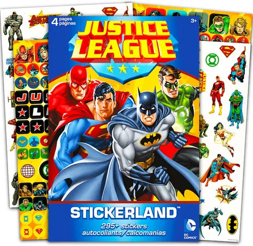 Vista 2 de DC Comics Justice League Stickers ~ 295 pegatinas de recompensa